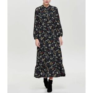 NWT ONLY Rachel Floral Long Sleeve Maxi Dress 8